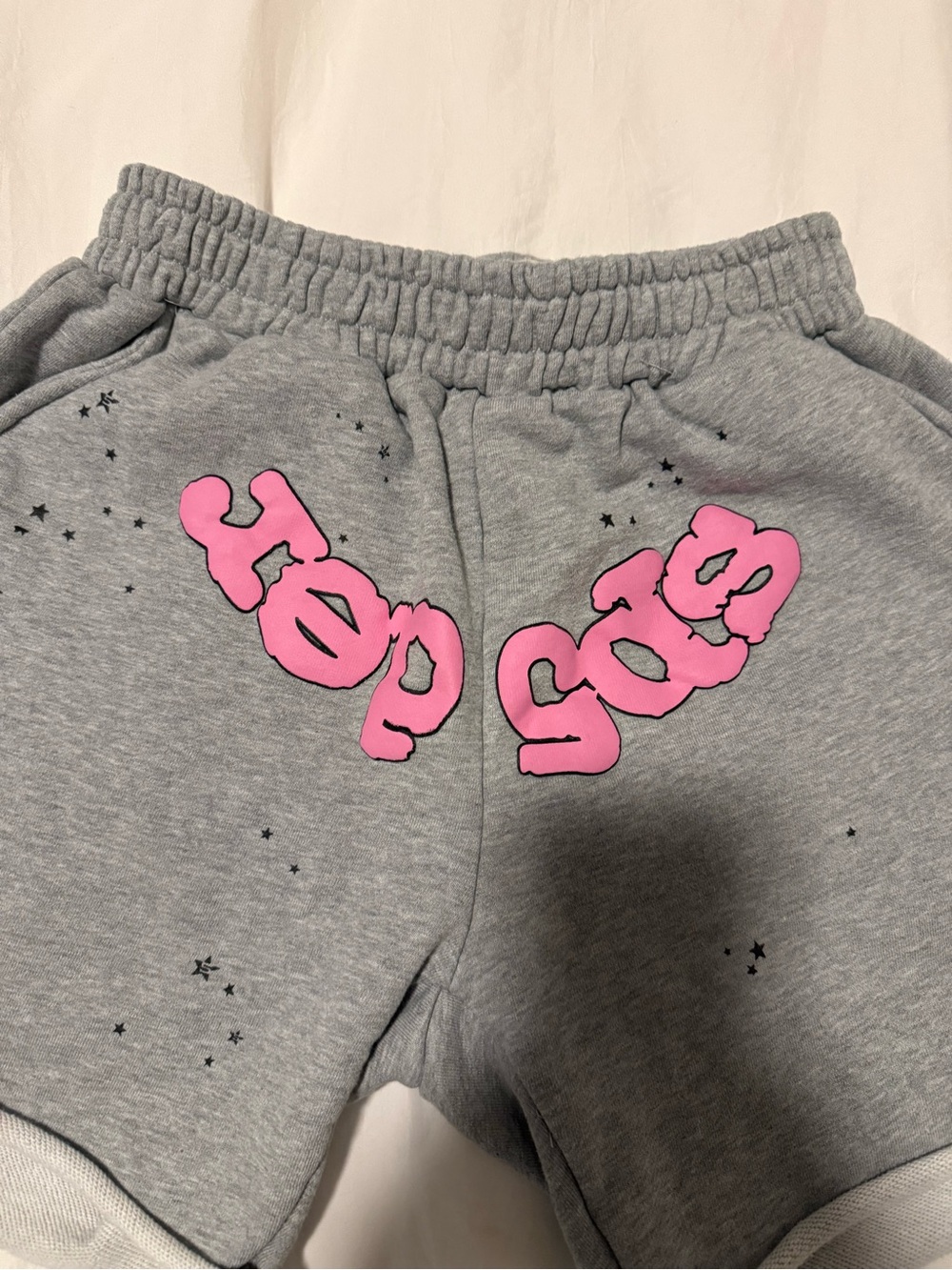 SP5DR - Grey Sweat Shorts with Pink Graphic Size Small